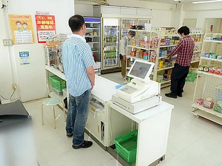 Jap Whore Taken by Filthy Owner for a Hot Fuck and Humiliation in the Store